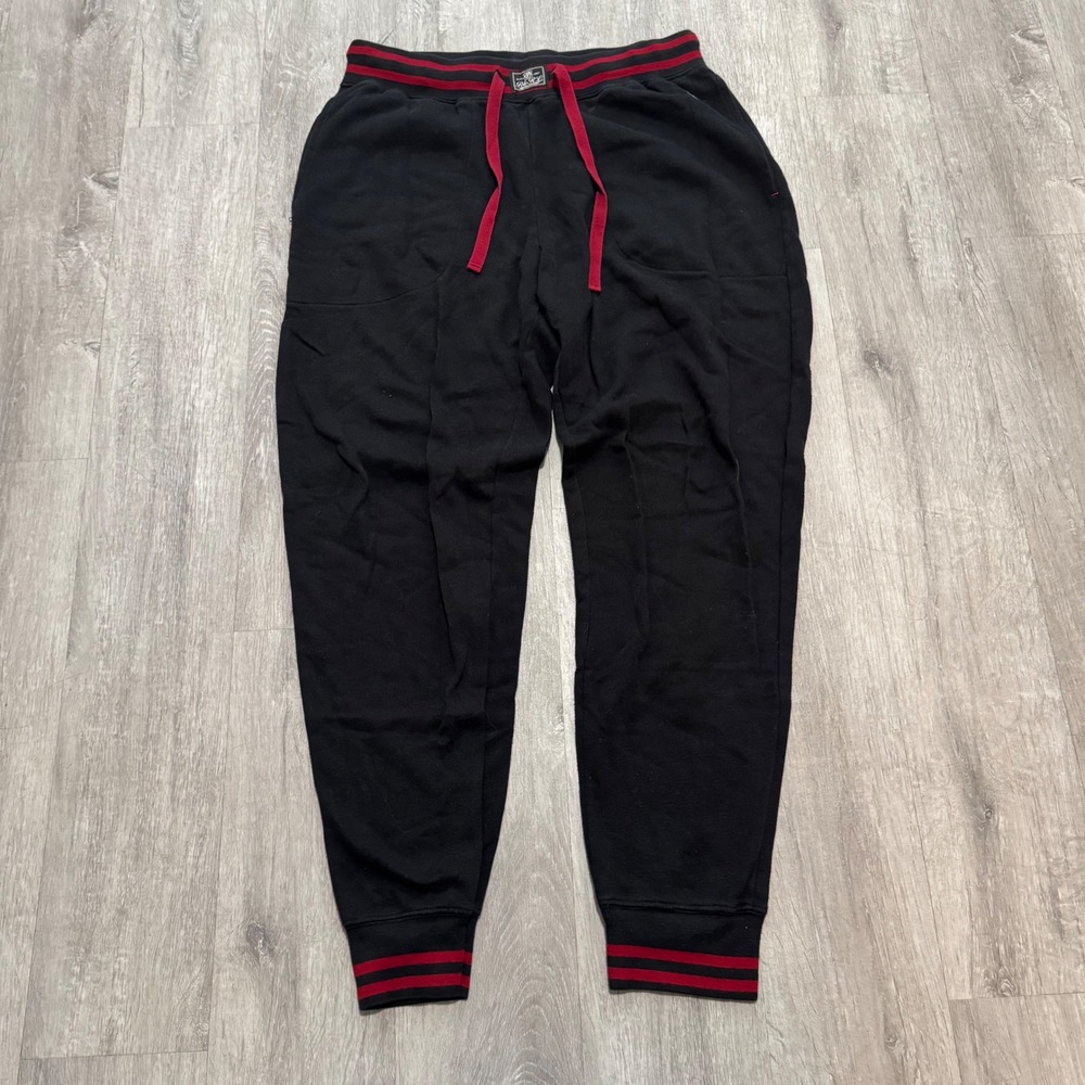 Polo Ralph Lauren Mens Joggers Black Red Stripe Sleepwear Lounge Pants Large